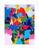 WIATR NAD RÓŻOWYM JEZIOREM. ALEATORYZM by Zdzisław Otello Horodecki, 2012, akryl, karton, sold Mar 2014