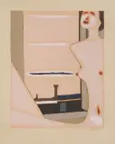 Akt na tle okna by Jerzy Nowosielski, 1999, serigrafia barwna, papier kremowy, sold Mar 2014
