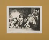 Kopia pracy Brunona Schulza Pielgrzymi by Małgorzata Leszczewska-Włodarska, 1991, akwaforta, papier, sold Mar 2014