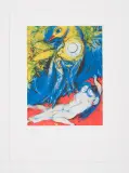 Marc Chagall, Z cyklu Arabskie noce, litografia barwna, papier