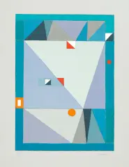 Jerzy Nowosielski, Abstrakcja, 1997, serigrafia barwna, papier