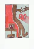 Jacek Walusiak, Spotkanie, 2004, gwasz, akwarela, papier naklejony na karton