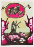 Ilustracja do Folwarku zwierzęcego Orwella by Jan Lebensztejn, 1974, litografia, papier, offered Jan 2014