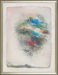 Grzegorz Lewacki, Portret Uranii, 2013, akryl, technika własna, werniks, płyta pilśniowa