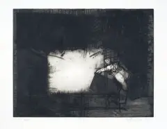 Wojciech Pąkowski, To the enter, 1984, akwaforta, odprysk, papier