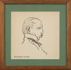 Karykatura Włodzimierza Tetmajera by Kazimierz Sichulski, litografia barwna, papier kremowy, sold Jan 2014