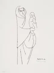 Tadeusz Kulisiewicz, Macierzyństwo, serigrafia, papier
