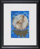 Kobieta w błękicie by Jan Lebensztejn, litografia barwna, papier, sold Dec 2013