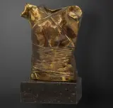 Pancerz by Igor Mitoraj, 1978, brąz, podstawa kamienna, sold Dec 2013