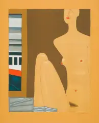 Jerzy Nowosielski, Akt z oknem, 1997, serigrafia, papier