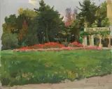 Wojciech Kossak, OGRÓD PRZED PAŁACEM W ZAGÓRZANACH