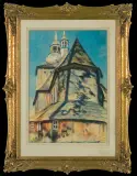 KOŚCIÓŁ W MIKUSZOWICACH KRAKOWSKICH by Julian Fałat, 1912, akwarela, papier, sold Dec 2013