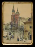Richard Wiltsch, RYNEK KRAKOWSKI, 1916, akwarela, tusz, papier