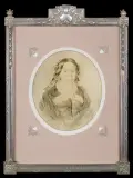Jan Ksawery Kaniewski, PORTRET NIEZNANEJ DAMY, akwarela, papier