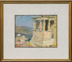ERECHTEJON by Adam Styka, olej, tektura, sold Dec 2013