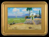 Roman Bratkowski, WILLA NA CAPRI, olej, tektura