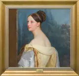 PORTRET DAMY by Malarz Szkoły Francuskiej, lata 30. XIX w., olej, płótno, offered Dec 2013