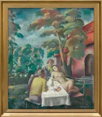 Wacław Borowski, SJESTA POŁUDNIOWA, olej, płótno