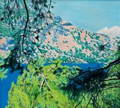 Paweł Cabanowski, PEJZAŻ, 2002, olej, płótno
