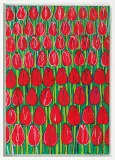 CZERWONE TULIPANY by Edward Dwurnik, 2013, olej, płótno, sold Dec 2013