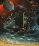NA BRZEGU KOSMOSU by Jacek Yerka, 2007, akryl, płótno, offered Dec 2013