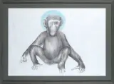 Magdalena Cybulska, Z cyklu Święte obrazki, 2010, kredka, pastel, papier