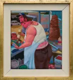 Sprzedawca kebabów by Jacek Pałucha, 2009, olej, płótno, sold Nov 2013