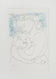 Macierzyństwo by Pablo Picasso, 1963/1983, litografia barwna, papier, sold Nov 2013
