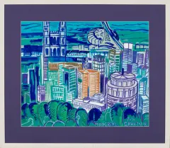 Edward Dwurnik, Montreal, 2010, akwarela, tempera, karton