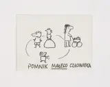 Sławomir Mrożek, Pomnik małego człowieka, flamaster, papier