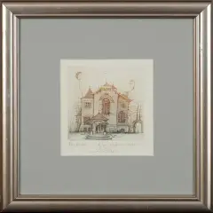 Ludwik Ignacy Mitulski, Stary dom, 1996, akwaforta barwna, papier
