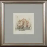 Ludwik Ignacy Mitulski, Stary dom, 1996, akwaforta barwna, papier