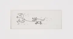 Sławomir Mrożek, Rysunek satyryczny, flamaster, papier