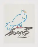 Gołąbek Juan by Pablo Picasso, 1965, litografia barwna, papier, sold Oct 2013
