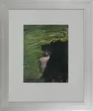 Alicja Wahl, PROFIL KOBIETY, 1996, gwasz, pastel, tusz, papier
