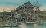 Tadeusz Rybkowski, STARY MŁYN, 1911, akwarela, gwasz, papier
