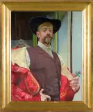 Jacek Malczewski, AUTOPORTRET Z KWIATEM OSTU