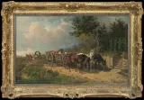 Eduard Götzelmann, POWRÓT Z JARMARKU, 1887, olej, płótno