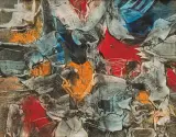 KOMPOZYCJA by Alfred Lenica, 1964, olej, płótno, sold Oct 2013