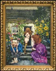 Jerzy Duda-Gracz, OBRAZ 2127. STOK – ICH TROJE, 1997, olej, płyta pilśniowa