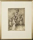 Otto Axer, Retro, 1977, tusz pióro, atrament, papier kremowy