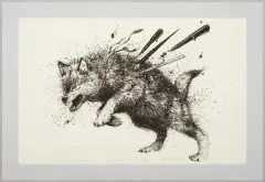 Andrzej Pagowski, Uśmiech wilka, serigrafia, papier kremowy