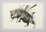 Andrzej Pagowski, Uśmiech wilka, serigrafia, papier kremowy