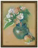 Henryk Stażewski, Kwiaty, ok. 1945, gwasz, akwarela, papier ugrowy