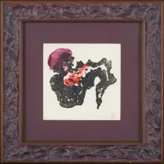 Alina Szapocznikow, Bez tytułu, 1960, monotypia barwna, papier