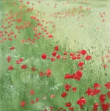 Agata Trafalska, Drżące powietrze,świerszcze, sierpień, 2013-09-13, olej, płótno