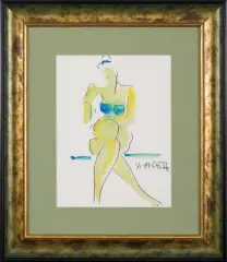 Joanna Sarapata, Akt, 2006, akwarela, pastel, papier