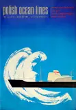 Tadeusz Jodłowski, Polish Ocean Lines, 1963, offset barwny, papier