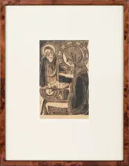 Stanisław Hiszpański, Święta Rodzina (Na pamiątkę Chatki Tomka), drzeworyt, papier kremowy