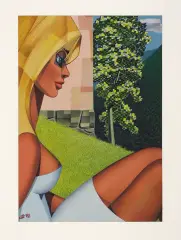 Jerzy Szelągowski, Blondynka, 1967, gwasz, papier